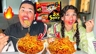 EATING The World's SPICIEST FOODS *Challenge* 🥵 | Familia Diamond