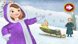 Princesas Disney | Sofia The First | Sled Race | Princesa Sofia | ZigZag Kids HD