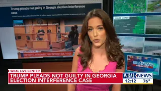 Trump pleads not guilty in Georgia election subversion case and says he'll skip next week's hearing