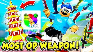 Buying The MOST OP WEAPON In Weapon Fighting Simulator! (Roblox)