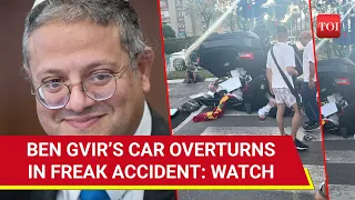 Ben Gvir Hospitalised After Sustaining Injuries In A Car Accident In AL-Ramla, Israel | Watch