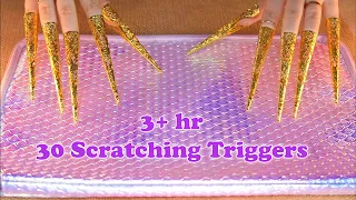 🎧ASMR 30 BEST SCRATCHING TRIGGERS for 3+ HOURS / NO TALKING