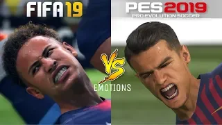 FIFA 19 Vs. PES 2019 | Realism | Celebrations & Facial Expressions | Gameplay Comparison