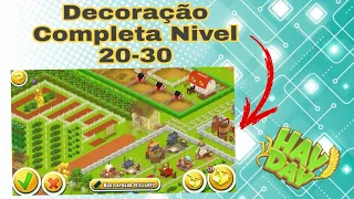 DECORAÇÃO COMPLETA NÍVEL 20 AO 30 - INOVADORES HAY DAY