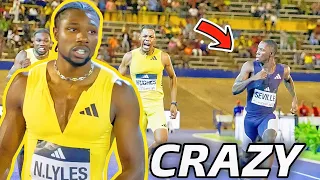 Noah Lyles Blame The Starter After Getting Beat By Oblique Seville In Epic 100m At Racers Grand Prix