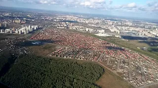 Заход и посадка в Тюмень аэропорт Рощино им. Д.И. Менделеева.