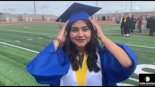 STEM Senior Gitanjali Rao shares thoughts prior to graduation ceremony