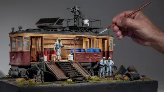 Apocalypse Survivors Search A Contaminated World For Supplies | #diorama  | #scalemodel