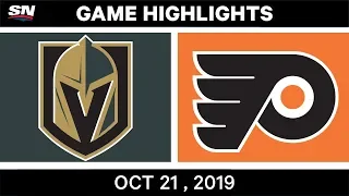 NHL Highlights | Golden Knights vs Flyers – Oct 21 2019