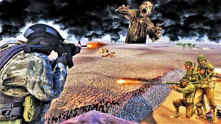 7,000,000 ZOMBIES ATTACKING THE LAST HUMANS OCCUPYING THE HILLS - Ultimate Epic Battle Simulator 2