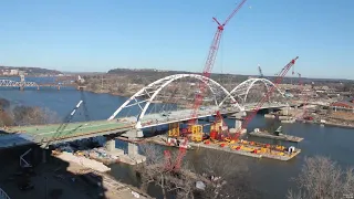 Broadway Bridge Construction Timelapse