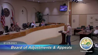 Board of Adjustments and Appeals Meeting — 1/25/2022 - 6:00 p.m.