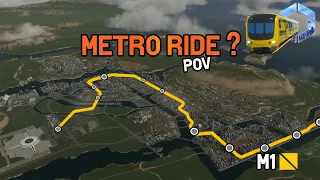 Cities Skylines 2: POV M1 Metro Ride with real sounds and overhead view - Amsterdam Inspired
