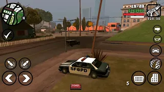 Gta San Andreas (android) car chase with heli support and backup - Let's be a cop part 3