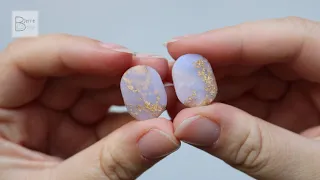 Polymer clay marble effect earrings tutorial