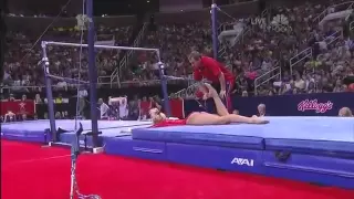 Nastia Liukin Falls Hard - 2012 Olympic Trials