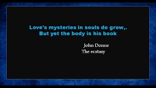 The sun rising,John Donne, introduction to metaphysical poetry