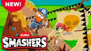 NEW! SMASHERS! Beach Party Monster | Season 5 Episode 13 | Kids Cartoons | Zuru | Smashers World