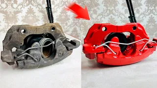 Rusty Brake Caliper Restoration in 9 MINUTES