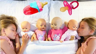 Куклы беби бон и Анабель Ксения и Арина играют как мама / Magic Twins