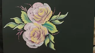 Pink Roses OneStroke Technique -306