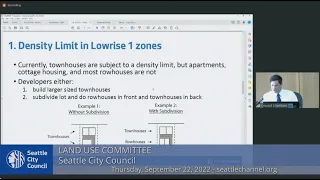 Seattle City Council Land Use Committee - Special Meeting - 9/22/22