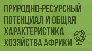 Природно-ресурсный потенциал и общая характеристика хозяйства Африки. Видеоурок по географии 10