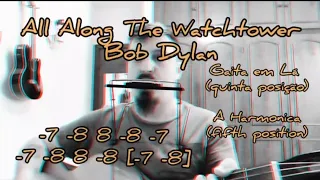 🎶 All Along The Watchtower - Bob Dylan (Harmonica Tab - Tablatura de Gaita completa)
