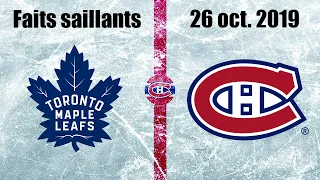 Maple Leafs vs Canadiens - Faits saillants - 26 oct. 2019