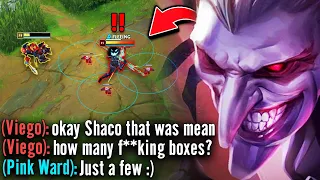 I think the enemy Viego uninstalled after this Shaco outplay... (THE TRIPLE BOX CHAIN)