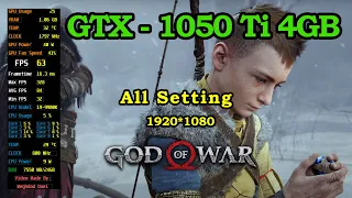 God of War GTX 1050 TI 4GB All Setting FPS & Gameplay & Benchmark 1080p
