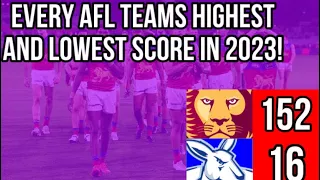 Every AFL Teams Highest and Lowest Score in 2023