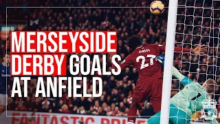 MERSEYSIDE DERBY GOALS AT ANFIELD | Origi 90+6', Gerrard Screamers, Salah Puskas Winner