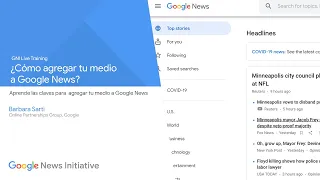 ¿Cómo tener una edición en Google News? - GNI Live Training en Español