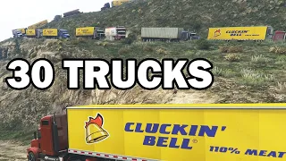 CRAZY TRUCK HAULING WITH 30 PEOPLE!!! GTA Online