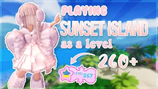 Playing Sunset Island as a level 260+ | Royale High | skullhitz ♡