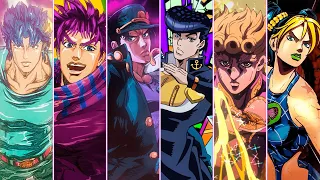 JoJo's Bizarre Adventure All openings without SFX (part 1-6)