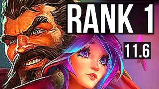 GRAVES vs LILLIA (JUNGLE) | Rank 1, Rank 1 Graves, 7/0/3, Godlike | KR Challenger | v11.6