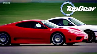 Ferrari 360 CS vs Porsche GT3 RS DRAG RACE Top Gear | 4K 60fps AI Upscale #topgear #thegrandtour