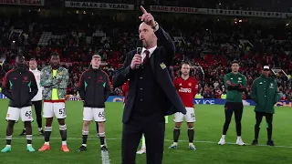 Erik ten Hag Celebrates Man United's Thrilling 3-2 Win Over Newcastle | Erik ten Hag Rousing Speech