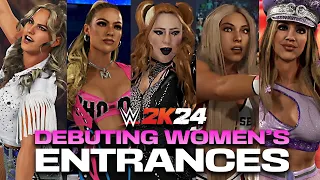 WWE 2K24 - DEBUTING AND NEW RETURNING WOMEN'S ENTRANCES