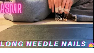 ASMR| book, floor , iPad case,.. tapping and scratching. Build up tapping. Long needle nails 💅✨