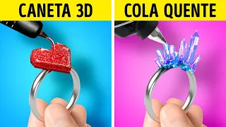 COLA QUENTE VS. CANETA 3D || DIYS: JOIAS, OBJETOS DECORATIVOS E MINIATURAS