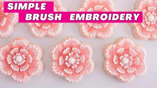 Simple Brush Embroidery Cookies