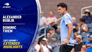 Alexander Bublik vs. Dominic Thiem Extended Highlights | 2023 US Open Round 1