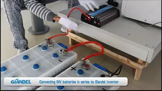 Giandel Inverter - Connect 2 x 12V Batteries in series to 1200W 24V Giandel Inverter PM-1200HSC