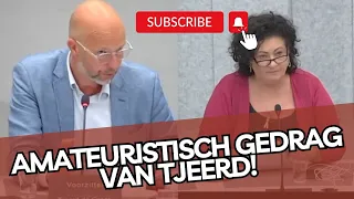 Caroline wijst Tjeerd op zijn amateuristische gedrag!