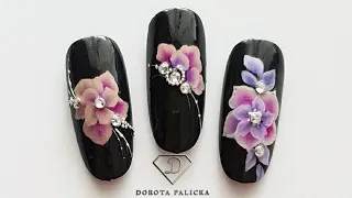 One stroke flowers level 2 nail art. Painting flowers using acrylic paints