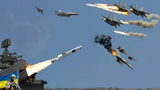 5 minutes ago! 250 Russian Latest Generation Fighter Jets Destroyed by Ukrainian Anti Air Systems