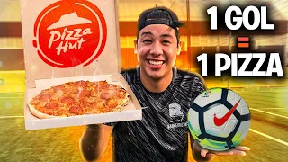 A CADA GOL GANHA UMA PIZZA! *ESTAVA O DIA TODO SEM COMER*